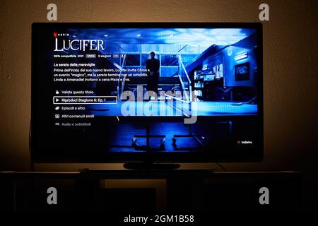 Lucifer - Netflix tv-Serie Stockfoto