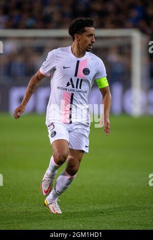 BRÜGGE, BELGIEN - 15. SEPTEMBER: Marquinhos von Paris Saint-Germain während der UEFA Champions League-Gruppe Ein Spiel zwischen dem Club Brügge KV und Paris Sain Stockfoto