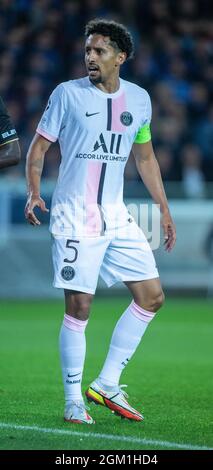 BRÜGGE, BELGIEN - 15. SEPTEMBER: Marquinhos von Paris Saint-Germain während der UEFA Champions League-Gruppe Ein Spiel zwischen dem Club Brügge KV und Paris Sain Stockfoto