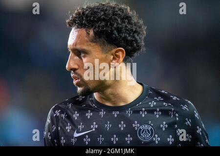 BRÜGGE, BELGIEN - 15. SEPTEMBER: Marquinhos von Paris Saint-Germain während der UEFA Champions League-Gruppe Ein Spiel zwischen dem Club Brügge KV und Paris Sain Stockfoto