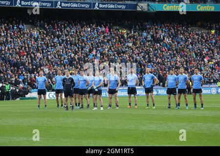 Eine Aufnahme, die am Tag des Finales der Gälischen Fußball-Nationalliga im Croke Park Dublin aufgenommen wurde Stockfoto