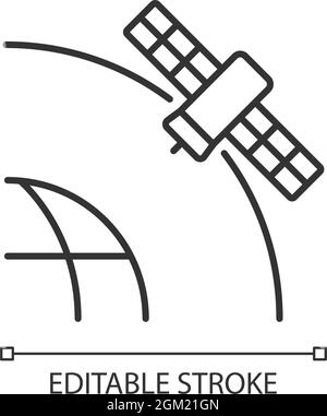 Lineares Symbol für geostationären Satelliten Stock Vektor