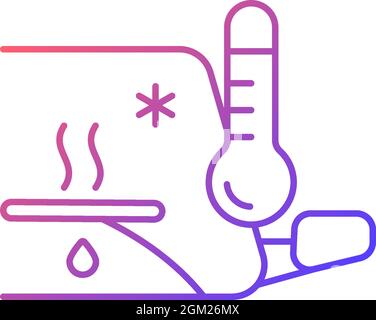 Symbol für den linearen Gradientenvektor für beheizte Wischerblätter Stock Vektor