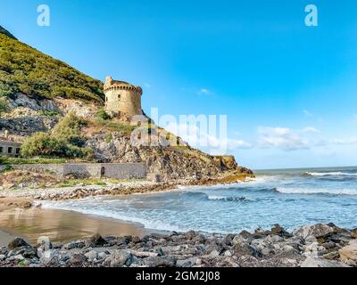 Veduta di Torre Paola, Sabaudia, Latina, Italia. Stockfoto