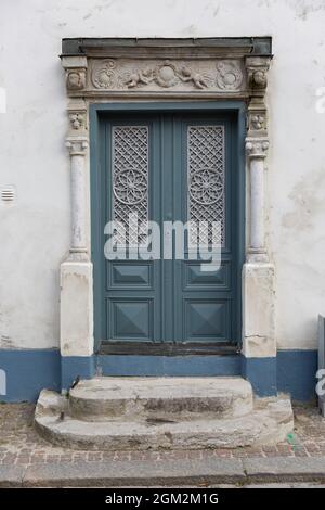 Eine Tür zu einem Gebäude in Visby, Gotland, Schweden Stockfoto