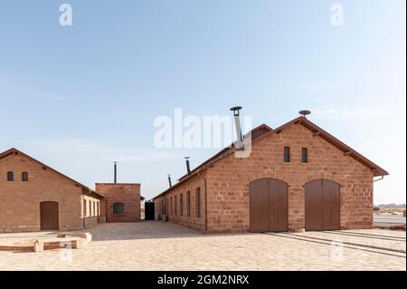 Hejaz Eisenbahnmuseum in der Nähe von Medina in Saudi-Arabien Stockfoto