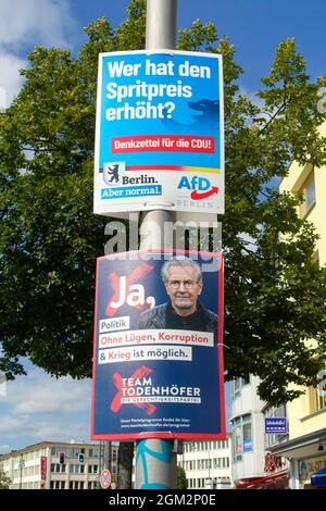 Plakate, Wahlen September 2021, Berlin Stockfoto