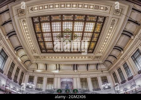 Lackawanna Warteraum NJ - der Hauptwarteraum im amerikanischen Industriestil am Bahnhof Erie Lackawanna in Hoboken, N Stockfoto