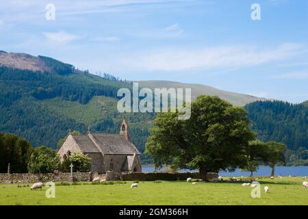 St. Bega's Church am See, Bassenthwaite, Cumbria, Großbritannien Stockfoto