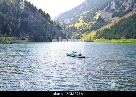 Lake Nuria in Valle de Nuria Barcelona Katalonien Spanien Stockfoto