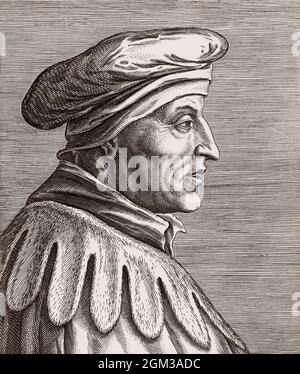 Baldus de Ubaldis, 1327 – 1400, ein italienischer Jurist Stockfoto