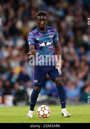 Amadou Haidara von RB Leipzig während der UEFA Champions League, Gruppe A im Etihad Stadium, Manchester. Bilddatum: Mittwoch, 15. September 2021. Stockfoto