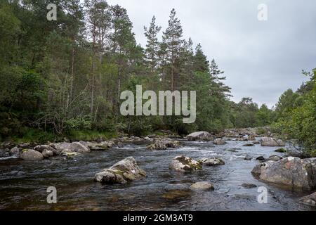 River Affric in den schottischen Highlands Stockfoto