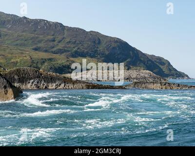 corryvreckan Whirlpool Klang von jura Stockfoto