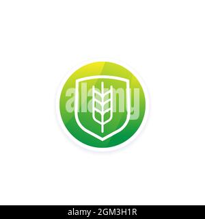 Symbol für den Pflanzenschutz, Vektorlogo Stock Vektor