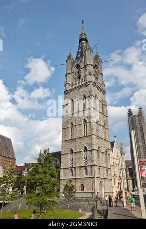 Belfort Tower. Sint-Baafsplein. Gent. Flandern. Belgien Stockfoto