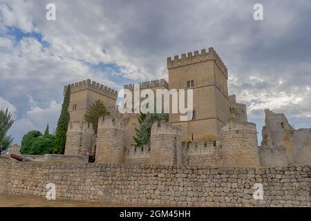 Schöne Burg von Ampudia in der Provinz Palencia, Spanien Stockfoto