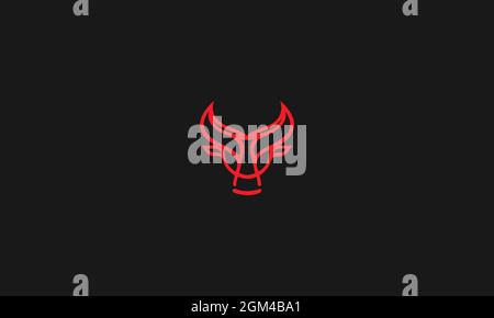 BULL- ODER OX-LOGO ZUR ILLUSTRATION Stock Vektor