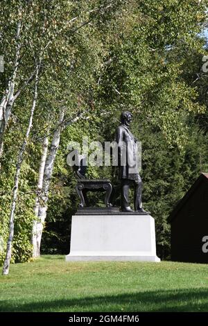 USA, New Hampshire, Saint Gaudens National Historical Park, Haus, Gärten, Skulptur, Bildhauer, Stehend Lincoln Stockfoto