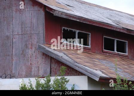 Verlassene Gebäudedetails in Nord-Arizona Stockfoto