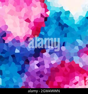Der Hintergrund des Mosaiks ist rosa-blau. Vektorgrafik Stock Vektor