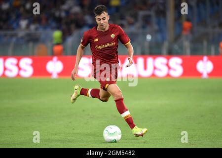 Roma, Italien. September 2021. Stephan El Shaarawy von AS Roma in Aktion beim Fußballspiel der Conference League der Gruppe C zwischen AS Roma und dem PFC CSKA Sofia im Olimpico-Stadion in Rom (Italien), 16. September 2021. Foto Antonietta Baldassarre/Insidefoto Kredit: Insidefoto srl/Alamy Live News Stockfoto