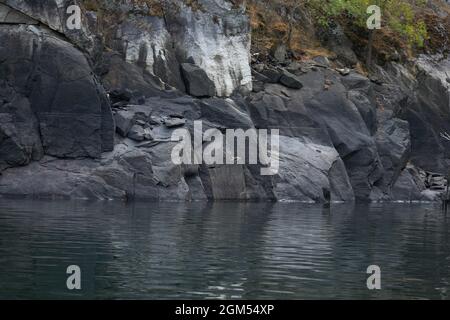 Paisaje del Cañón del rio sil en la ribeira sacra Stockfoto