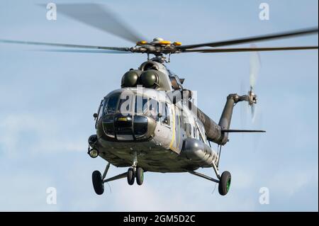 Ein Militärtransporthubschrauber Mil Mi-17 der tschechischen Luftwaffe. Stockfoto