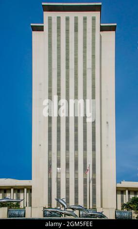 Das Florida State Capitol ist am 20. Juli 2013 in Tallahassee, Florida, abgebildet. Der neue Turm im neoklassizistischen Stil wurde 1977 erbaut. Stockfoto