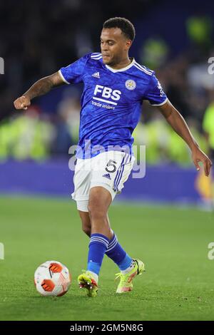 Leicester, Großbritannien. 16. September 2021: Ryan Bertrand von Leicester City während des UEFA Europa League-Spiels zwischen Leicester City und SSC Napoli am Donnerstag, 16. September 2021 im King Power Stadium, Leicester. Kredit: MI Nachrichten & Sport /Alamy Live Nachrichten Stockfoto