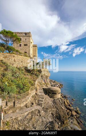 Monterosso al Mare, alte Küstendörfer der Cinque Terre an der italienischen Riviera in Italien Stockfoto