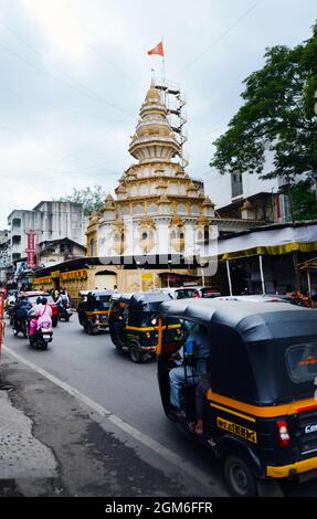 Shreemant Dagdusheth Halwai Ganpati Hindu-Tempel in Pune, Indien. Stockfoto