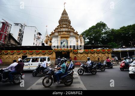 Shreemant Dagdusheth Halwai Ganpati Hindu-Tempel in Pune, Indien. Stockfoto