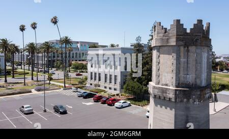 Tagesansicht des historischen Stadtzentrums von Fairfield, Kalifornien, USA. Stockfoto