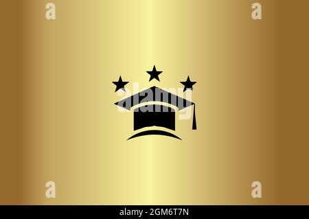 Educational elegantes Logo anfängliches Design Logo Vektor Stock Vektor