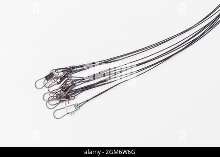 Wolfram führt für die Fischerei auf große Raubfische isoliert auf weiß Stockfoto