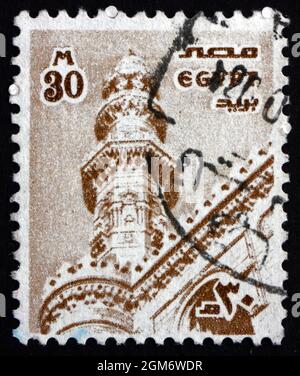 ÄGYPTEN - UM 1978: Eine in Ägypten gedruckte Briefmarke zeigt die Al Rifa'i Moschee, Kairo, um 1978 Stockfoto