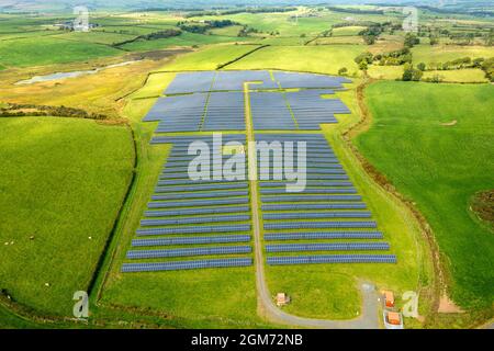 Loch Craigs Solar Park, Stevenson, Ayrshire, Schottland, Großbritannien Stockfoto