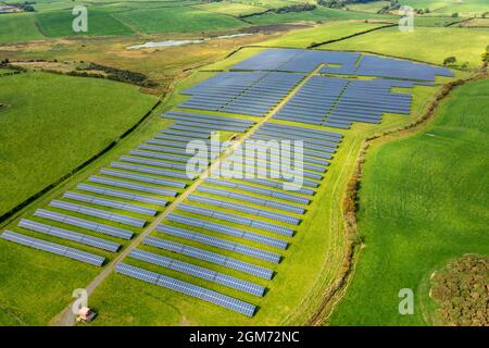 Loch Craigs Solar Park, Stevenson, Ayrshire, Schottland, Großbritannien Stockfoto