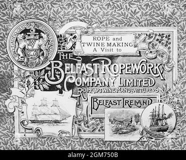 The Belfast Ropework Company Ltd., Belfast, Irland, viktorianische Zeit Stockfoto