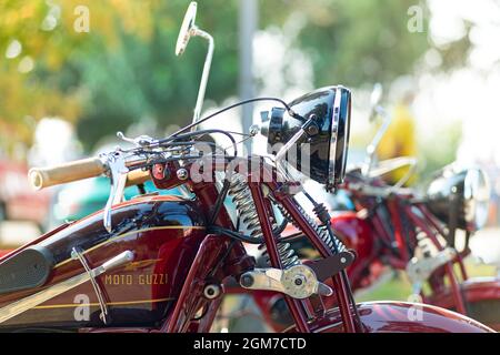 Historisches Moto Guzzi GT 16 Motorrad, 500 ccm datiert 1931, Lenker Stockfoto