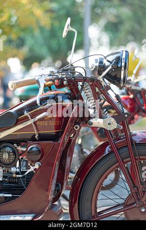 Historisches Moto Guzzi GT 16 Motorrad, 500 ccm datiert 1931, Lenker Stockfoto