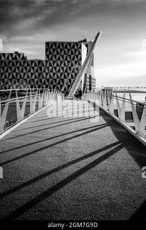 HELSINGBORG, SCHWEDEN - 07. SEPTEMBER 2021: Das neue Oceanhamnen-Projekt wird an den Helsingborgs Docks in Schweden gebaut. Stockfoto