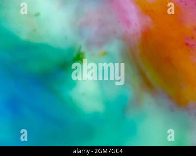 Rosa und blaue Tinte wirbeln Hintergrund schöner Marmor-Effekt mit gradienten Pastelltönen von lebhaftem Pink und Blau Stockfoto