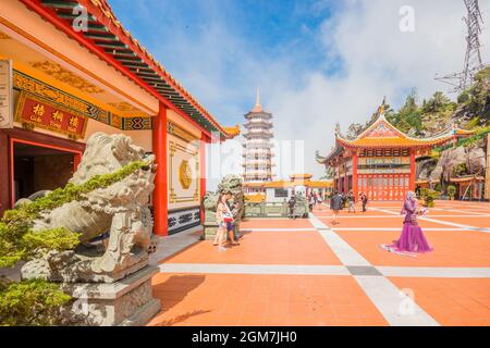 GENTING HIGHLANDS, MALAYSIA - 16. APRIL 2017: Chin Swee Caves Temple in Genting Highlands, Pahang, Malaysia Stockfoto