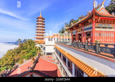 GENTING HIGHLANDS, MALAYSIA - 16. APRIL 2017: Chin Swee Caves Temple in Genting Highlands, Pahang, Malaysia Stockfoto