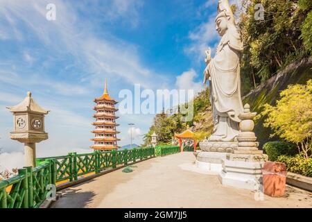 GENTING HIGHLANDS, MALAYSIA - 16. APRIL 2017: Chin Swee Caves Temple in Genting Highlands, Pahang, Malaysia Stockfoto