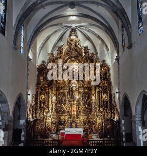 Retablo de la iglesia Mayor de Santa Maria de Cadaqués, Gerona. 1723-1729. Autor: PAU COSTA. Stockfoto