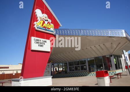 Tyler, TX: Andy's Frozen Custard befindet sich am South Broadway in Tyler, TX Stockfoto