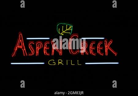 Tyler, TX - 20. November 2018: Aspen Creek Grill Casual Dining Restaurant am Loop 323 in Tyler, TX Stockfoto